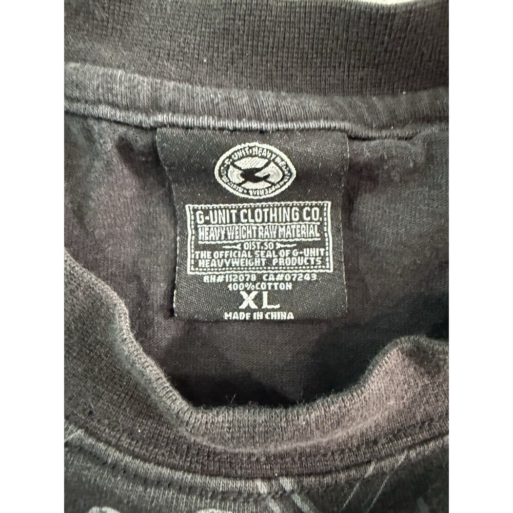 Y2K G-Unit T-Shirt Men's Extra Large Heavyweight Cotton Black Gray - Picture 5 of 8